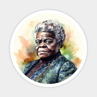 Mary McLeod Bethune Watercolor Portrait for Black History Month Magnet